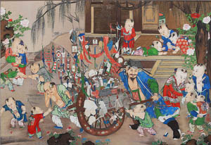 潮繡作品-貨郎圖